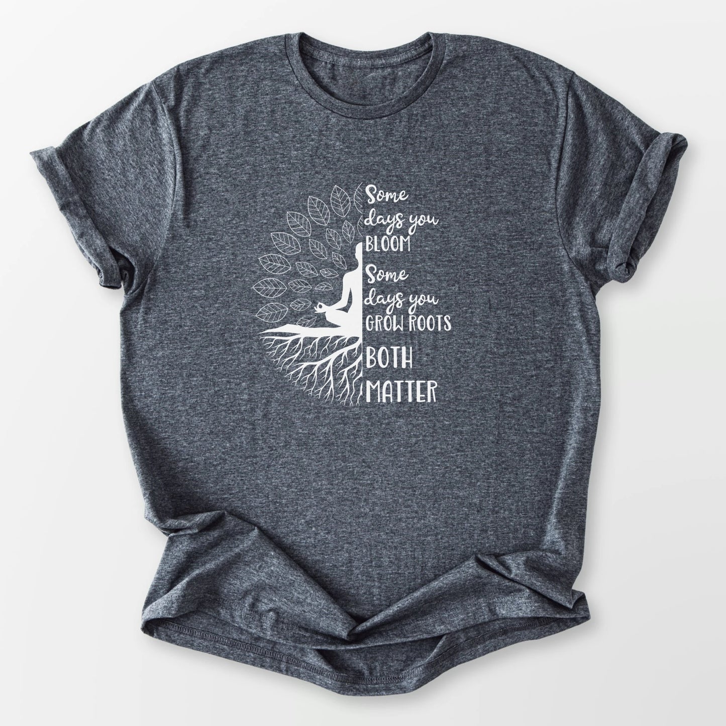 Bloom & Grow Roots Tee Dark Heather Grey T-Shirt