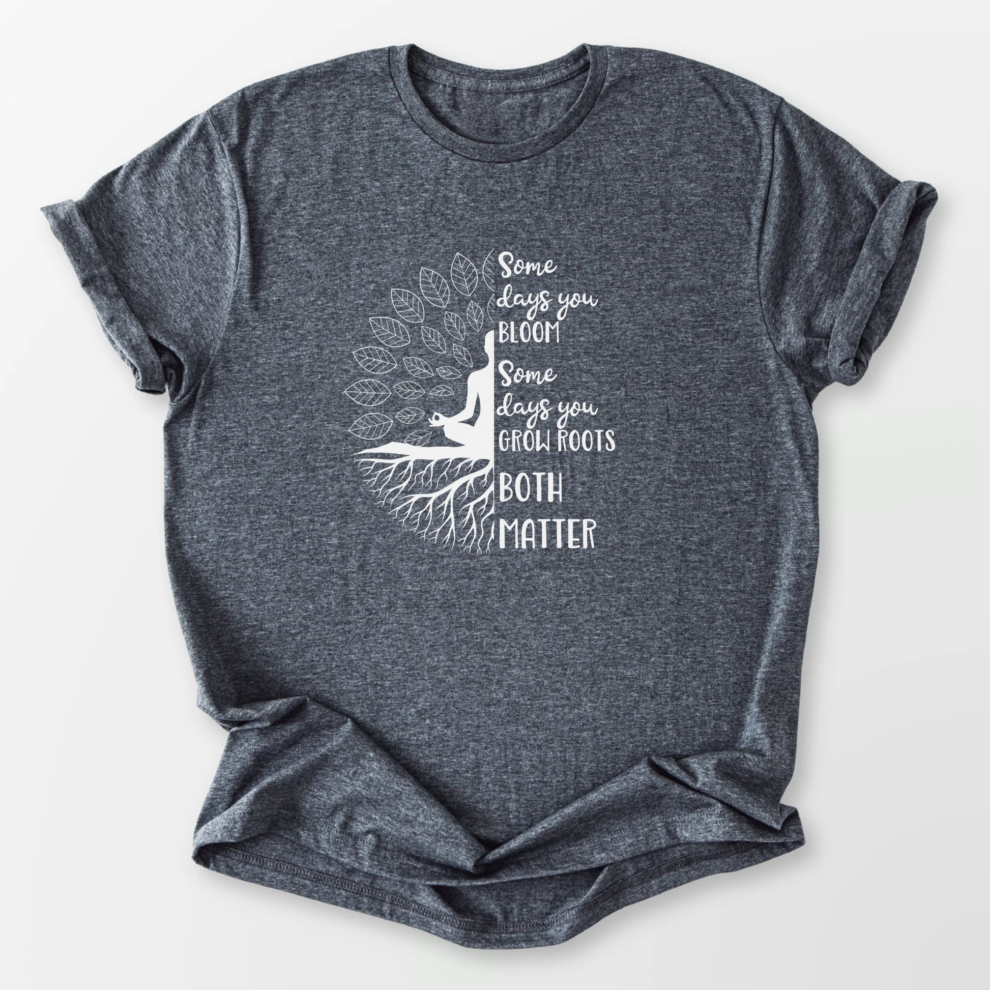 Bloom & Grow Roots Tee Dark Heather Grey T-Shirt