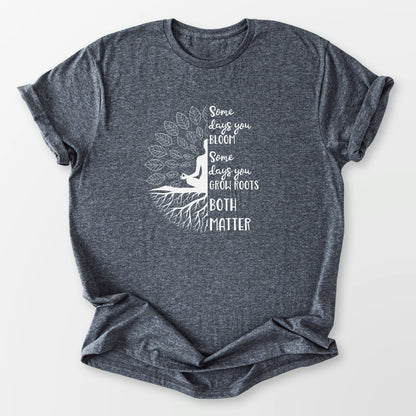Bloom & Grow Roots Tee Dark Heather Grey T-Shirt