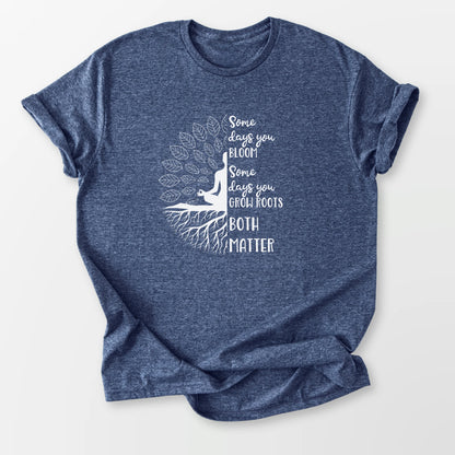 Bloom & Grow Roots Tee Heather Navy T-Shirt