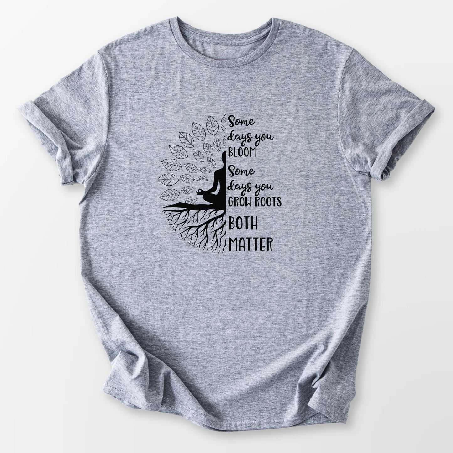 Bloom & Grow Roots Tee Sport Grey T-Shirt