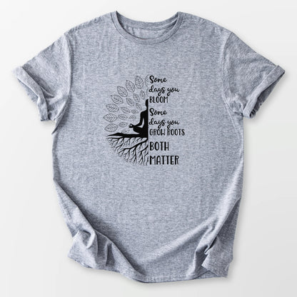 Bloom & Grow Roots Tee Sport Grey T-Shirt