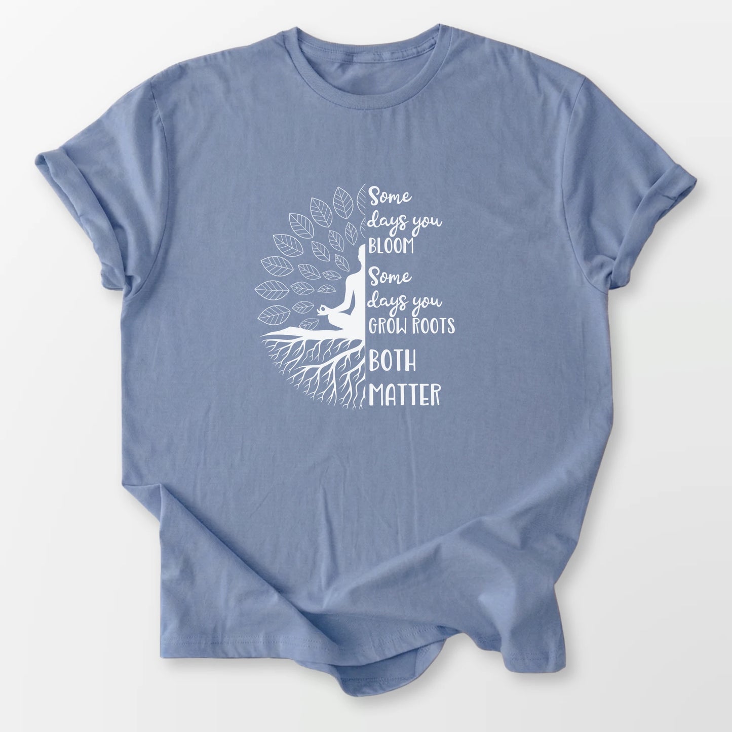 Bloom & Grow Roots Tee Stone Blue T-Shirt