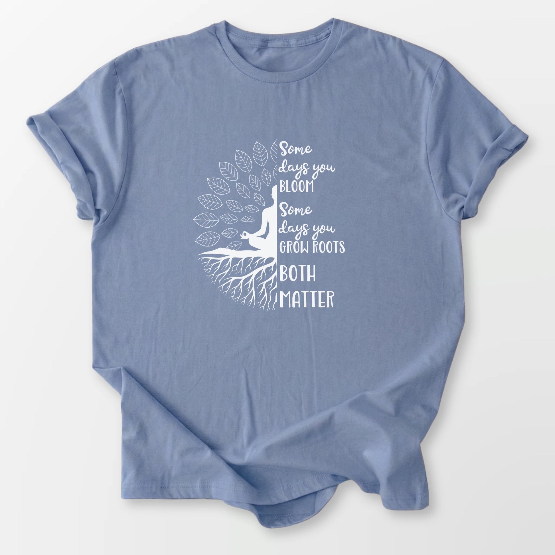 Bloom & Grow Roots Tee Stone Blue T-Shirt