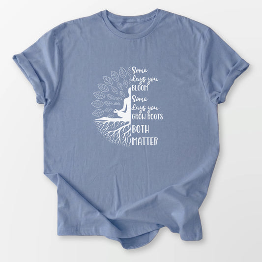Bloom & Grow Roots Tee Stone Blue T-Shirt