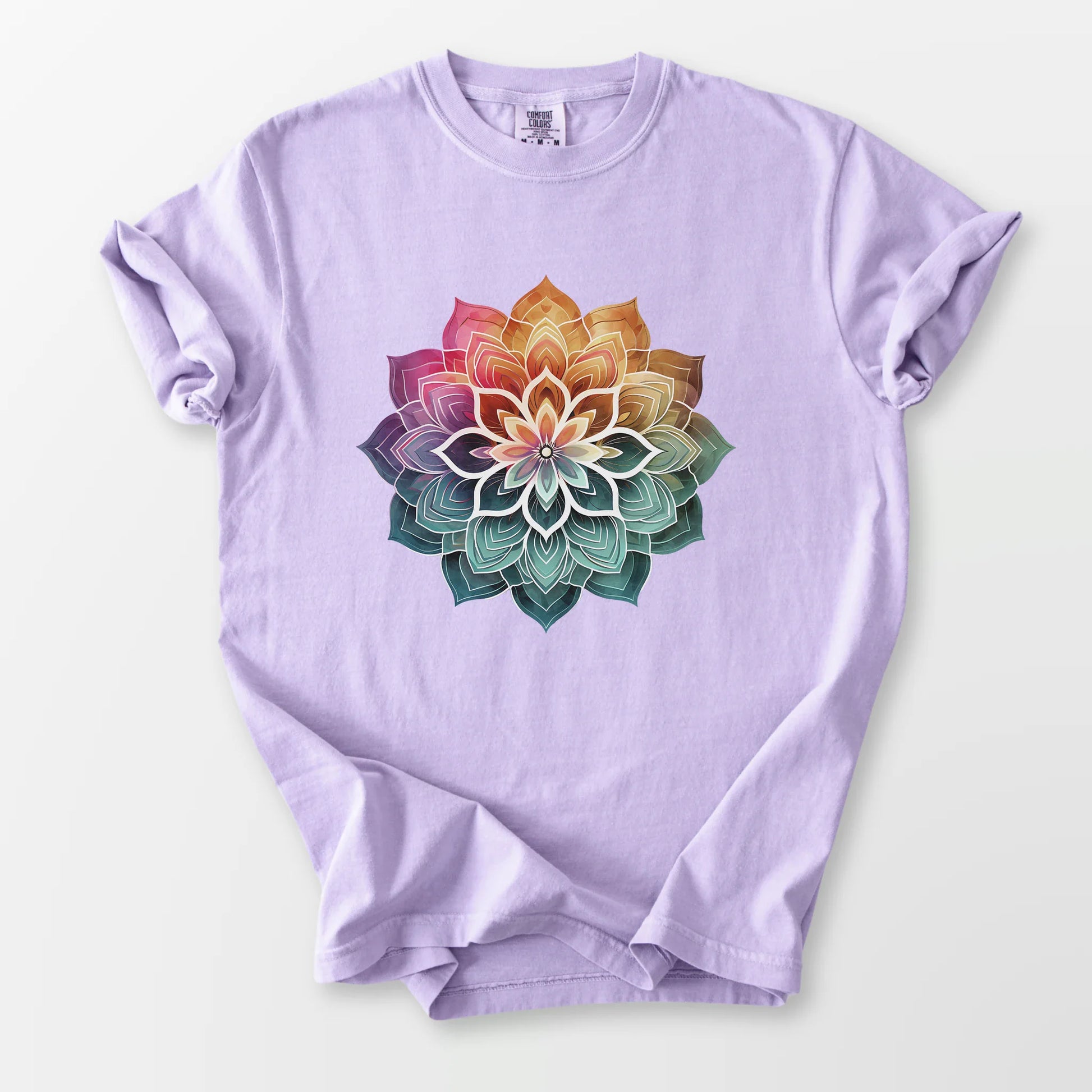 Boho Mandala Comfort Tee Orchid T-Shirt