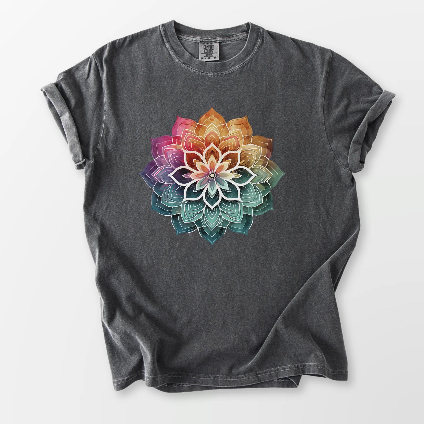 Boho Mandala Comfort Tee Pepper T-Shirt