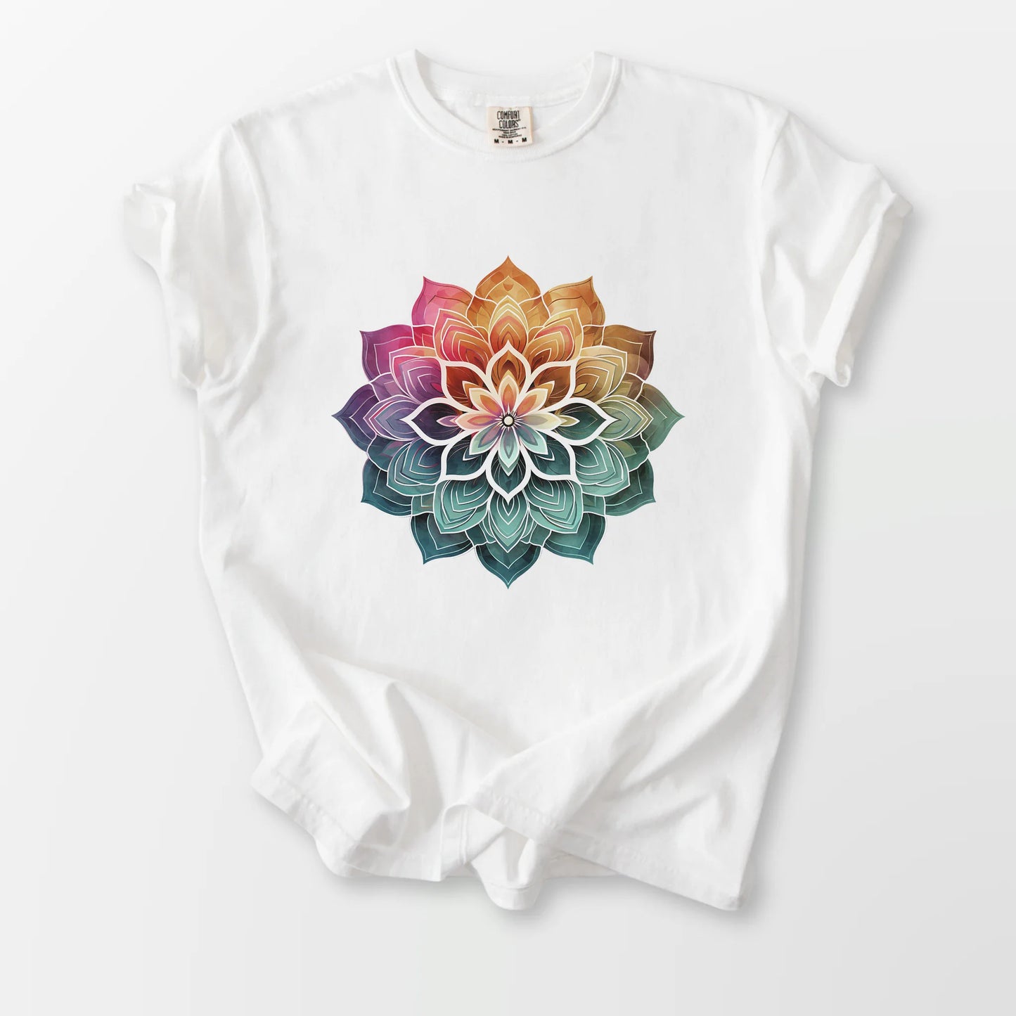 Boho Mandala Comfort Tee White T-Shirt