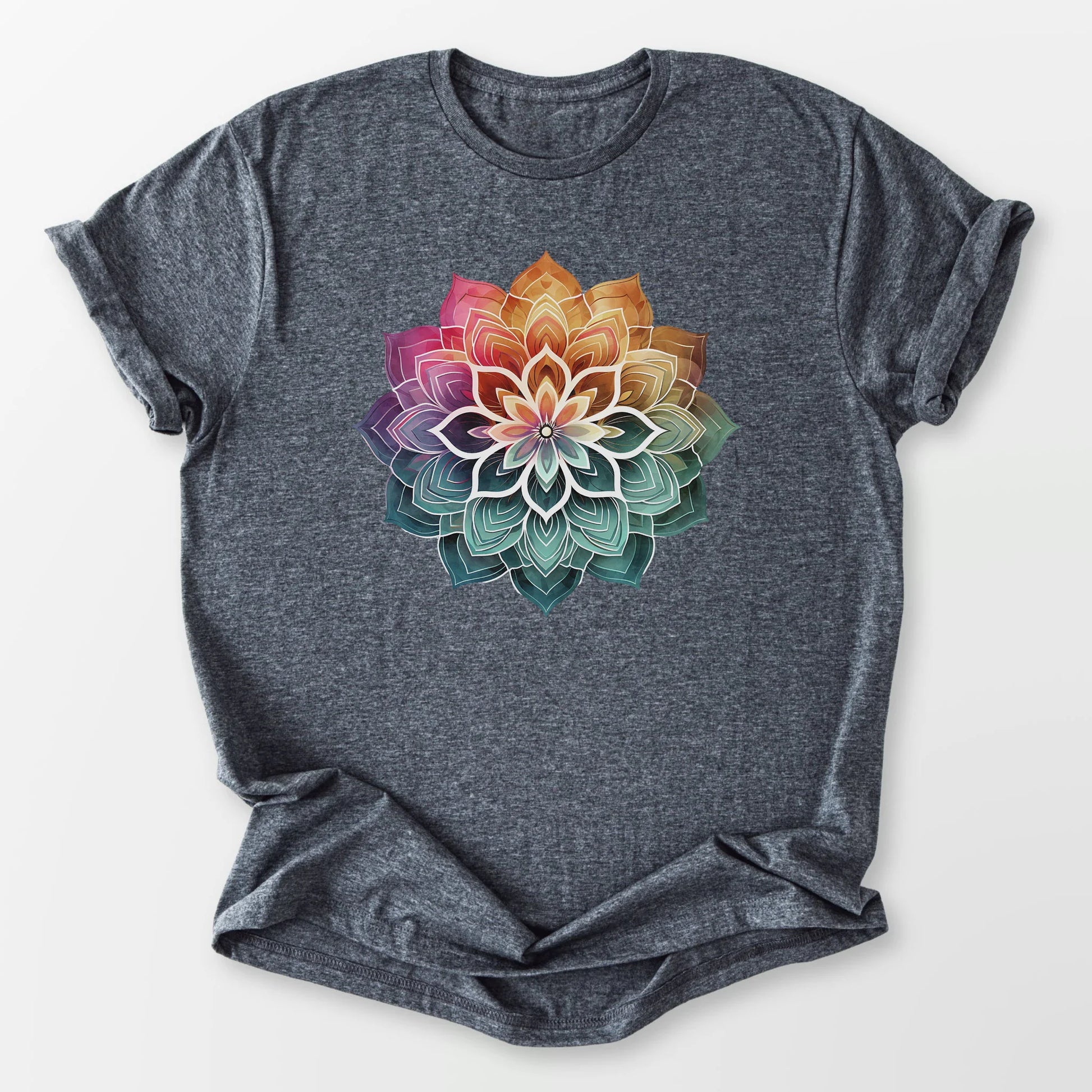 Boho Mandala Tee Dark Heather Grey T-Shirt