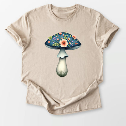Boho Mushroom Blooms Tee Sand T-Shirt