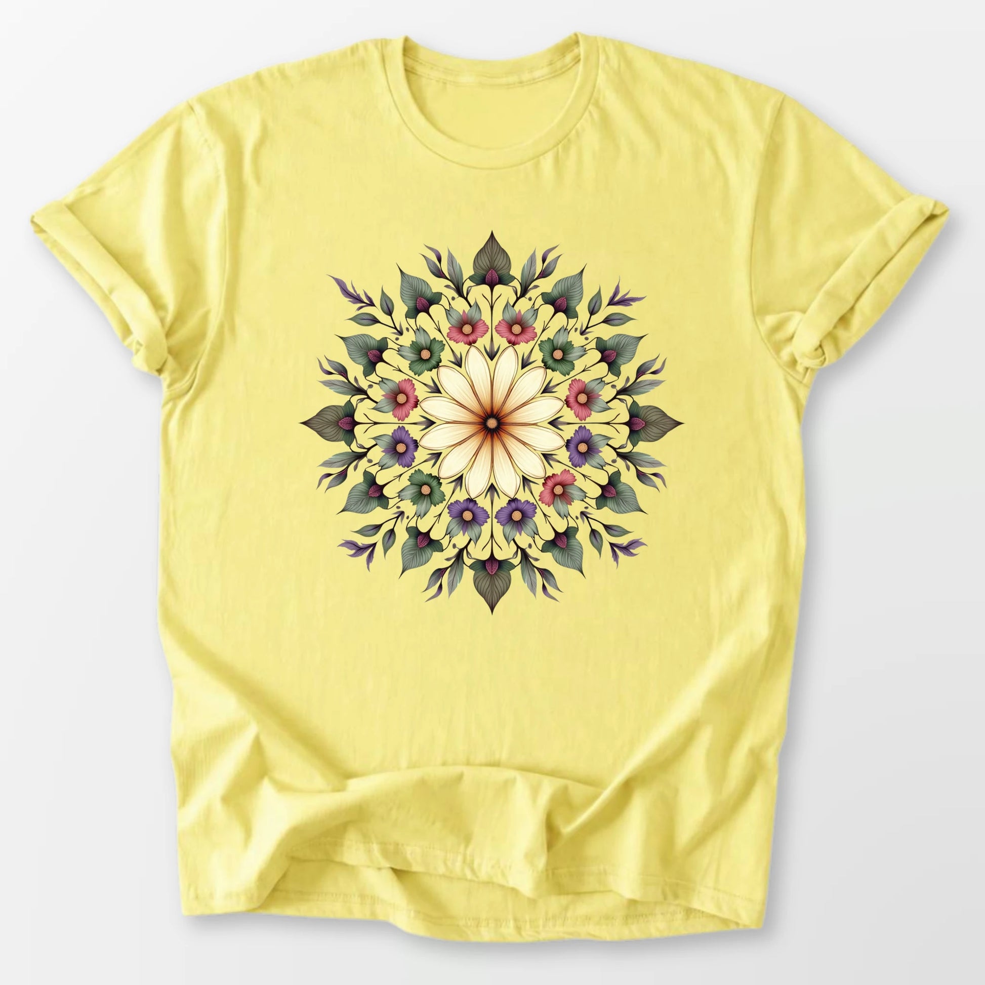 Botanical Mandala Tee Cornsilk T-Shirt