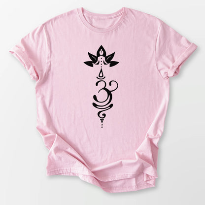 Breathe Sukhasana Tee Light Pink T-Shirt