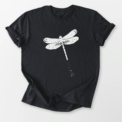 Celestial Dragonfly Tee Black T-Shirt