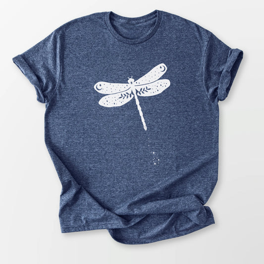 Celestial Dragonfly Tee Heather Navy T-Shirt