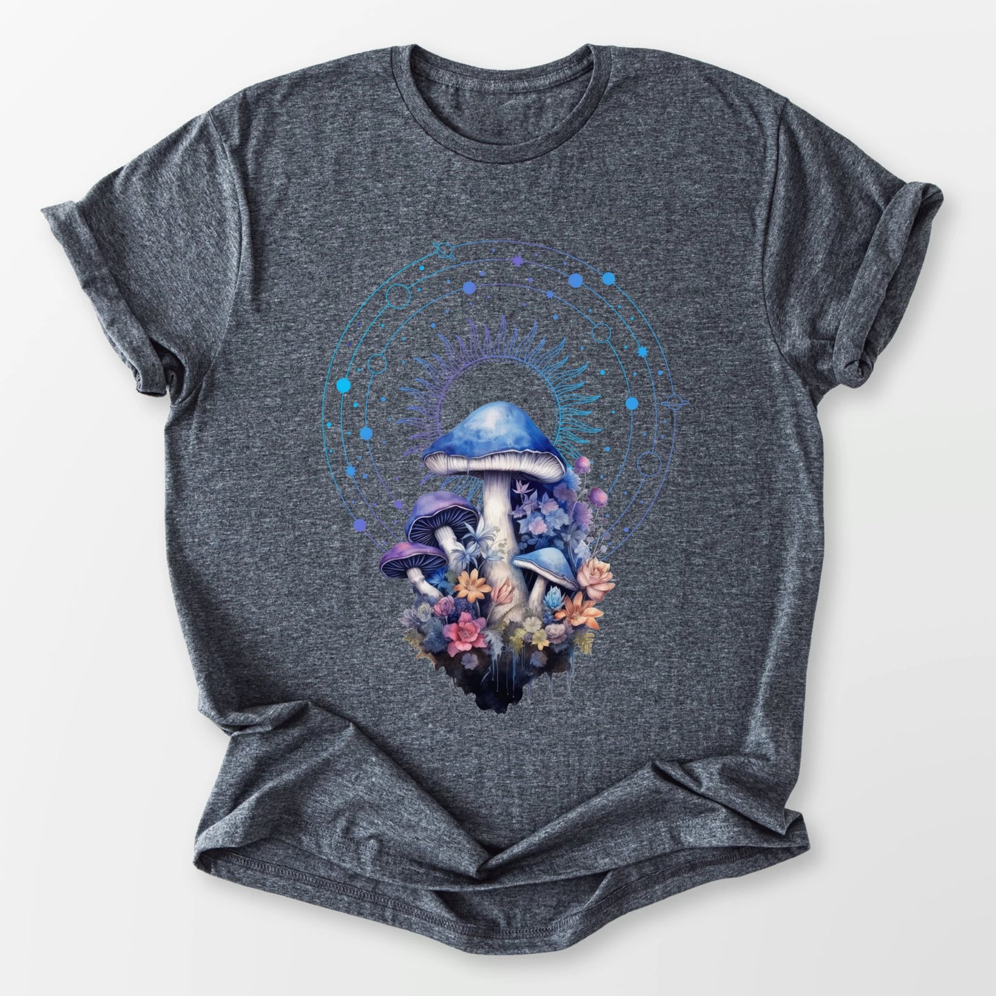 Celestial Fungi Tee Dark Heather Grey T-Shirt