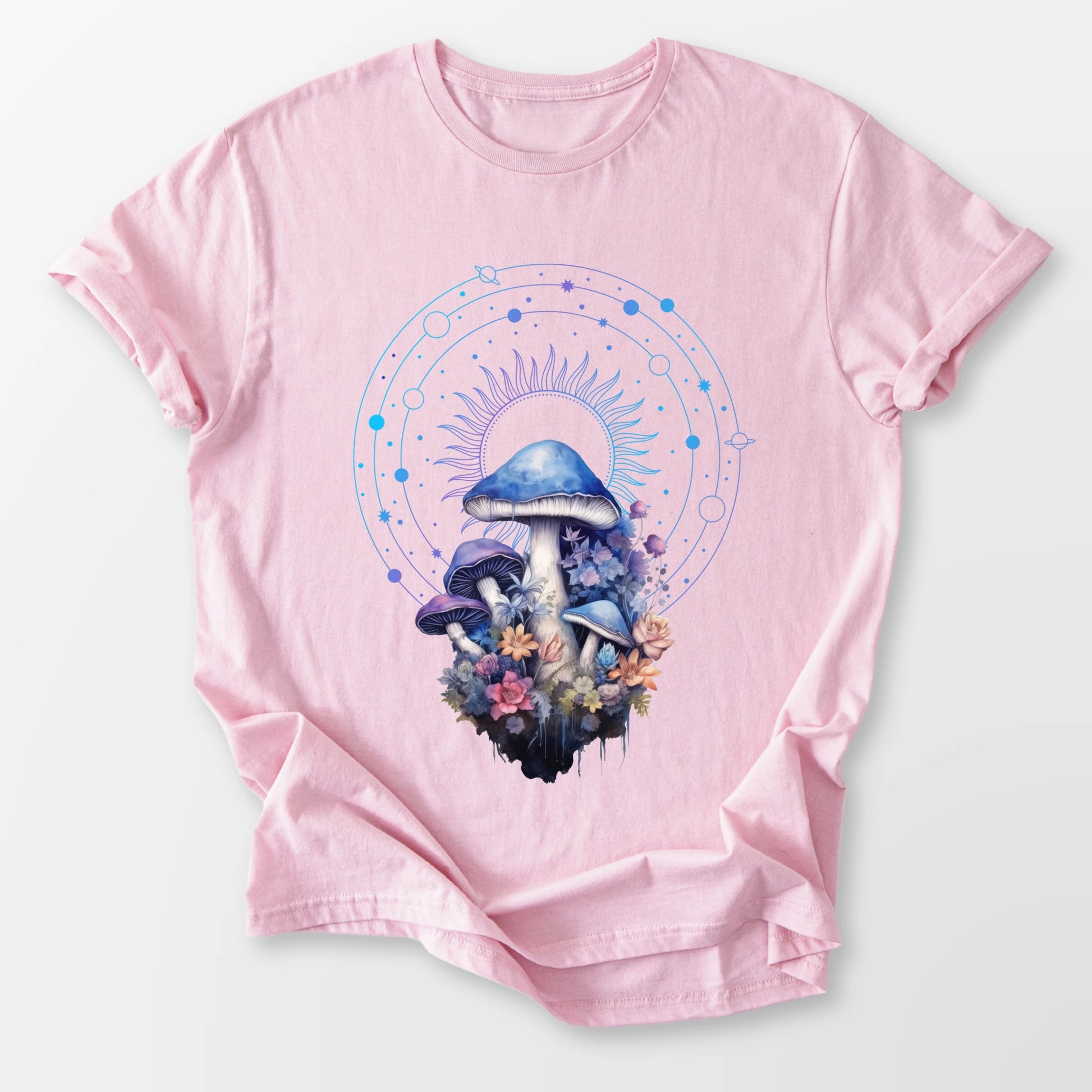 Celestial Fungi Tee Light Pink T-Shirt
