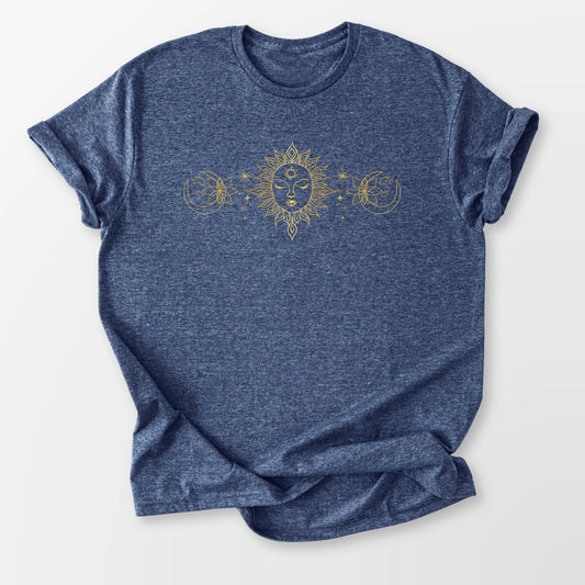 Celestial Harmony Tee Heather Navy T-Shirt