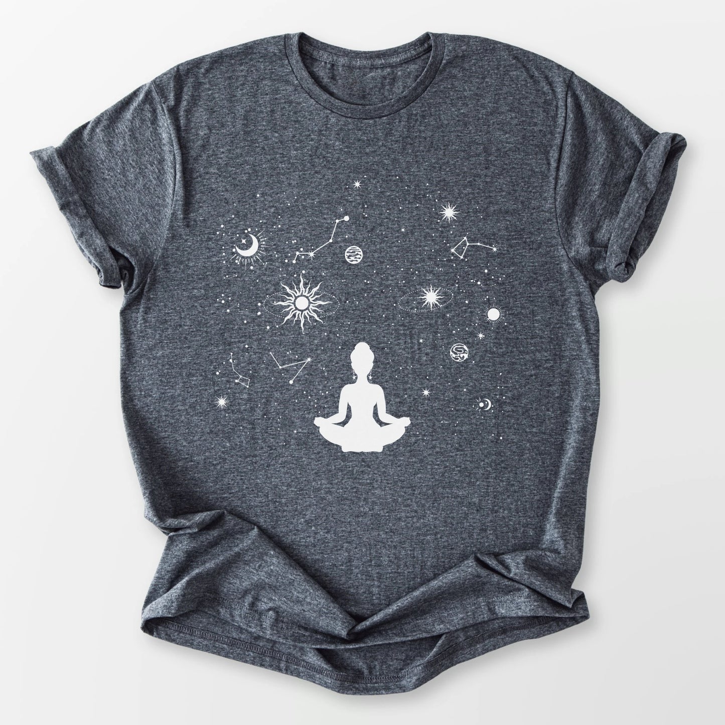 Celestial Yogi Tee Dark Heather Grey T-Shirt