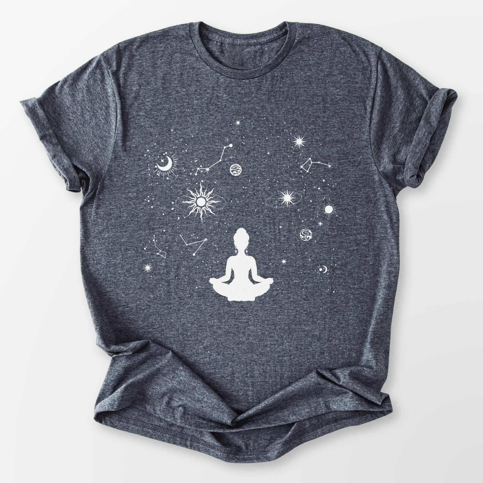 Celestial Yogi Tee Dark Heather Grey T-Shirt