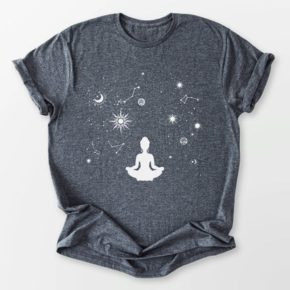 Celestial Yogi Tee Dark Heather Grey T-Shirt