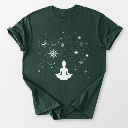 Celestial Yogi Tee Forest Green T-Shirt