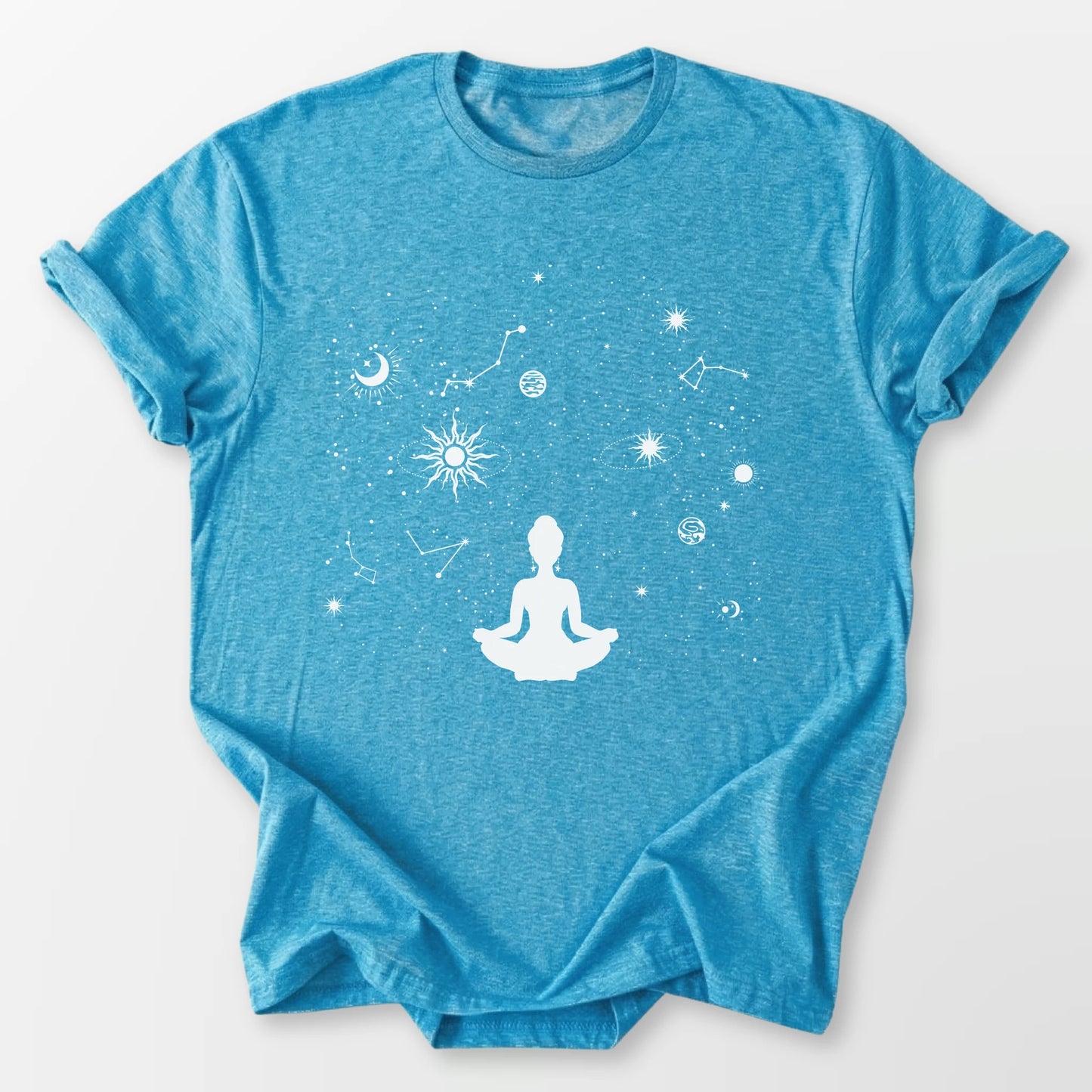Celestial Yogi Tee Heather Sapphire T-Shirt