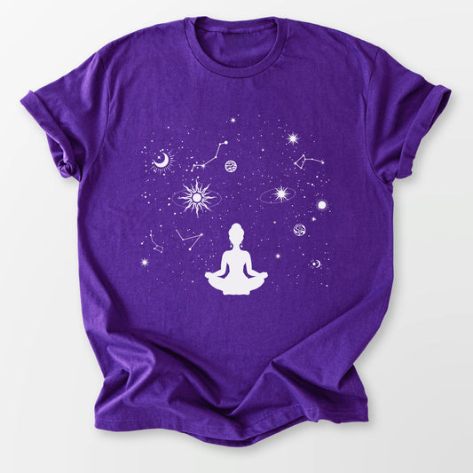 Celestial Yogi Tee Purple T-Shirt