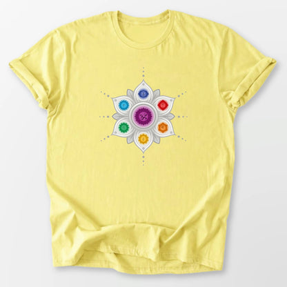 Chakra Mandala Tee Cornsilk T-Shirt