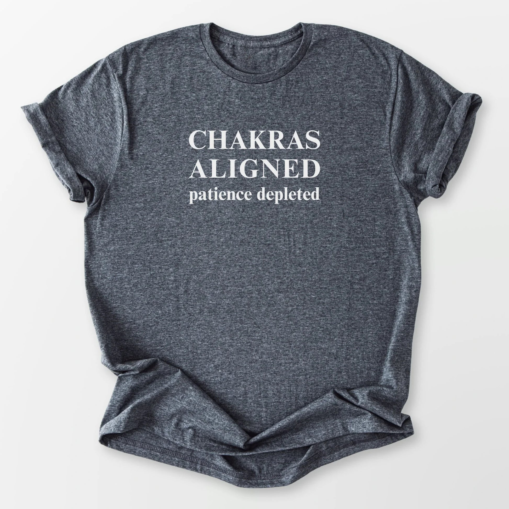 Chakras Aligned Tee Dark Heather Grey T-Shirt