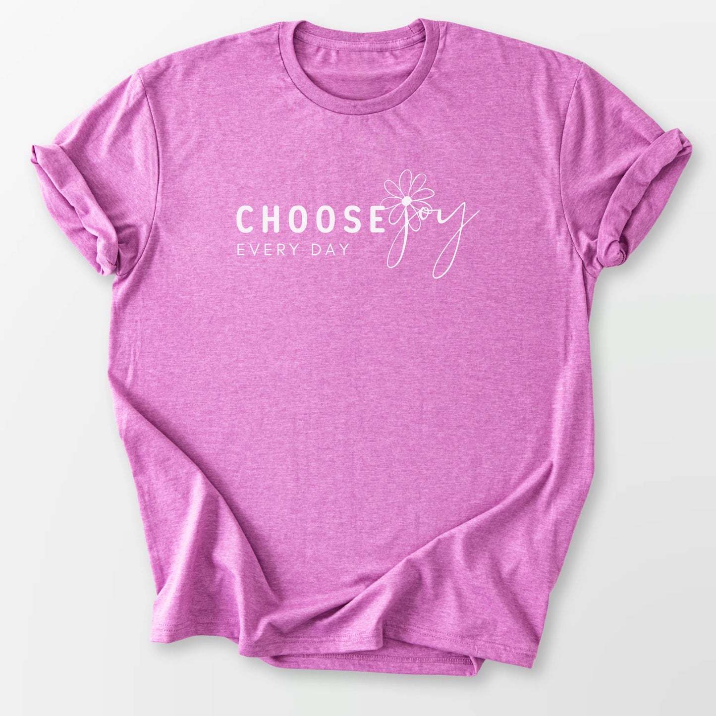 Choose Joy Tee Heather Radiant Orchid T-Shirt