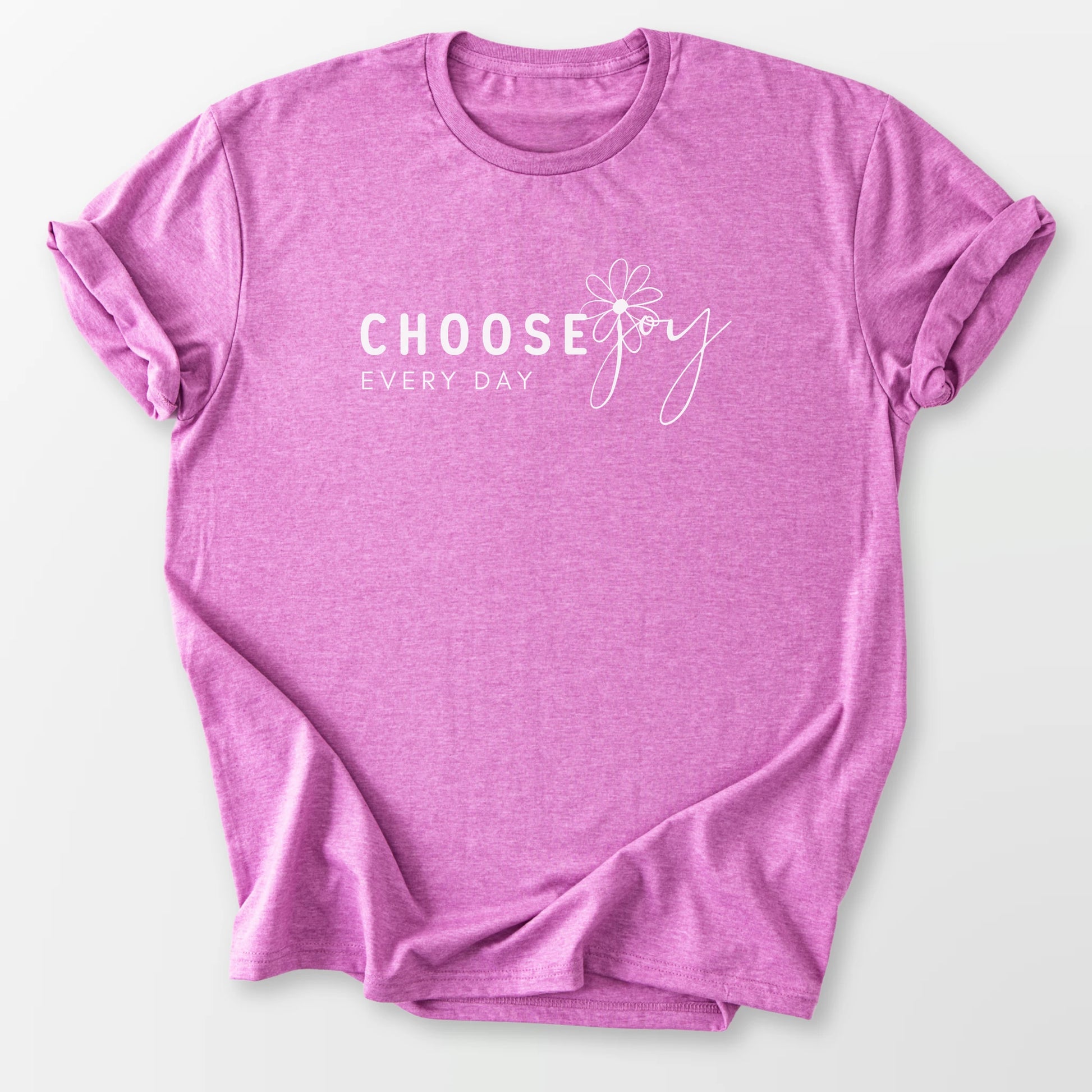 Choose Joy Tee Heather Radiant Orchid T-Shirt