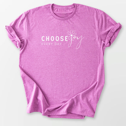 Choose Joy Tee Heather Radiant Orchid T-Shirt