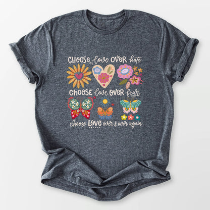 Choose Love Tee Dark Heather Grey T-Shirt