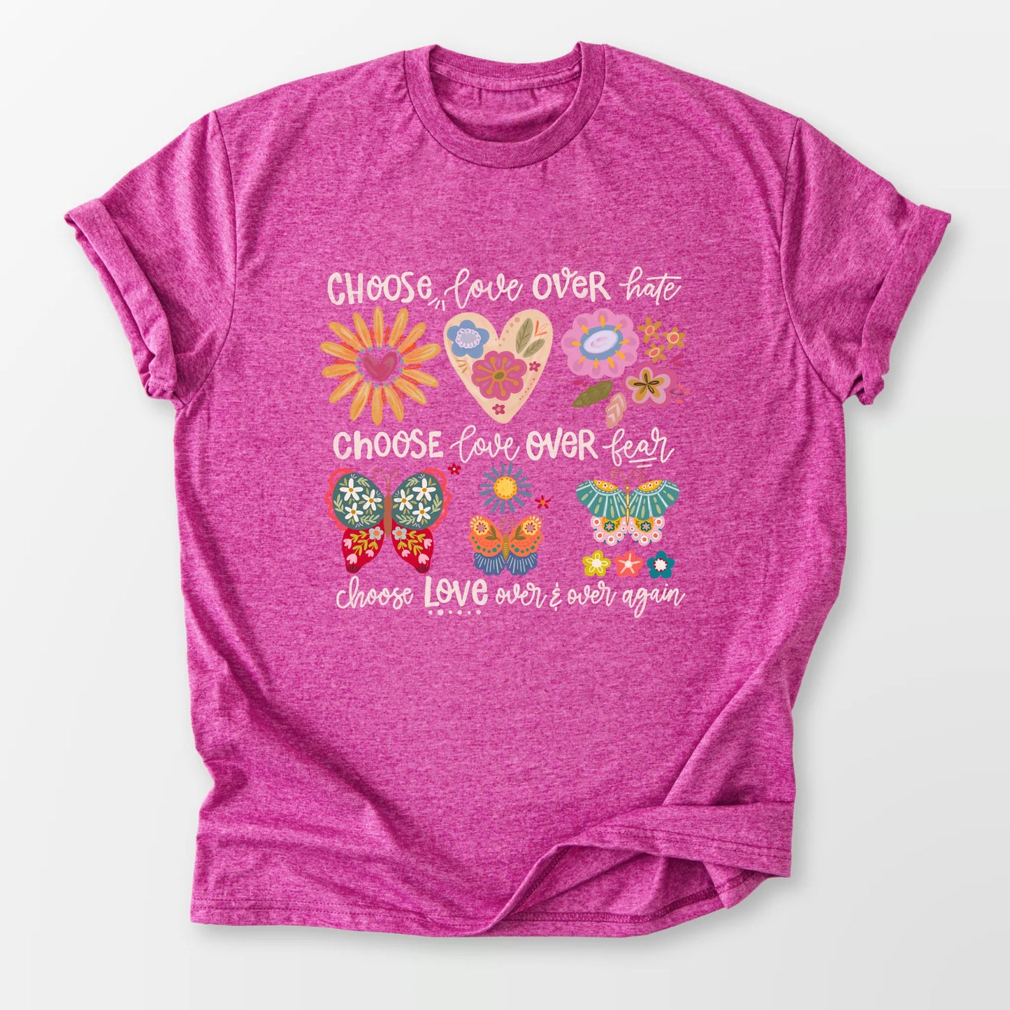 Choose Love Tee Heather Berry T-Shirt