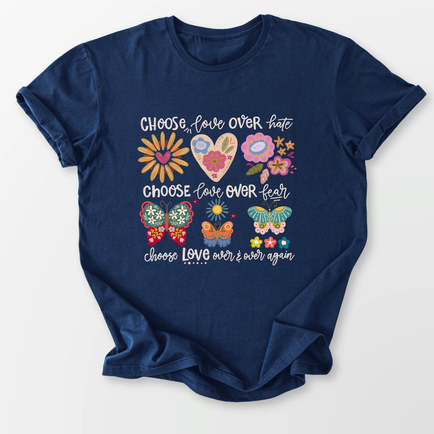 Choose Love Tee Navy T-Shirt