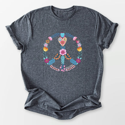 Choose Peace Tee Dark Heather Grey T-Shirt