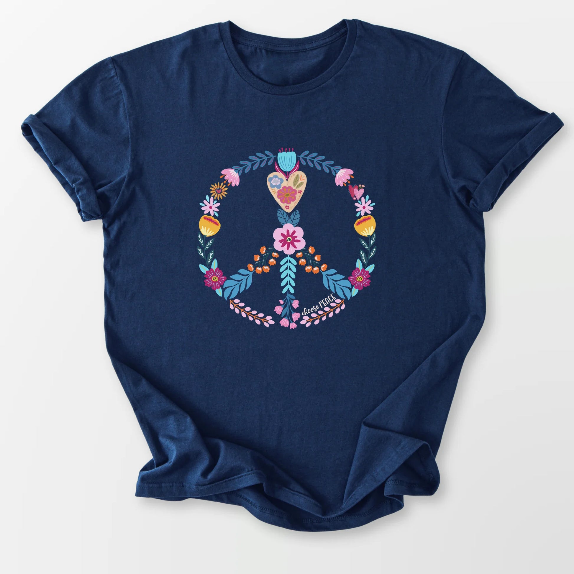 Choose Peace Tee Navy T-Shirt