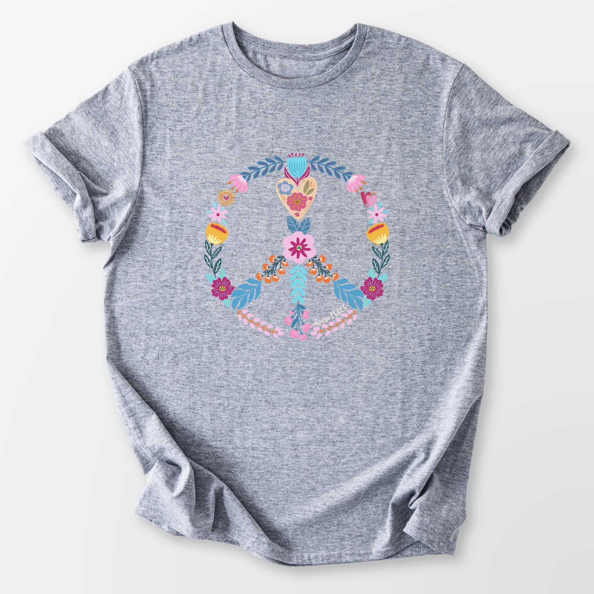 Choose Peace Tee Sport Grey T-Shirt