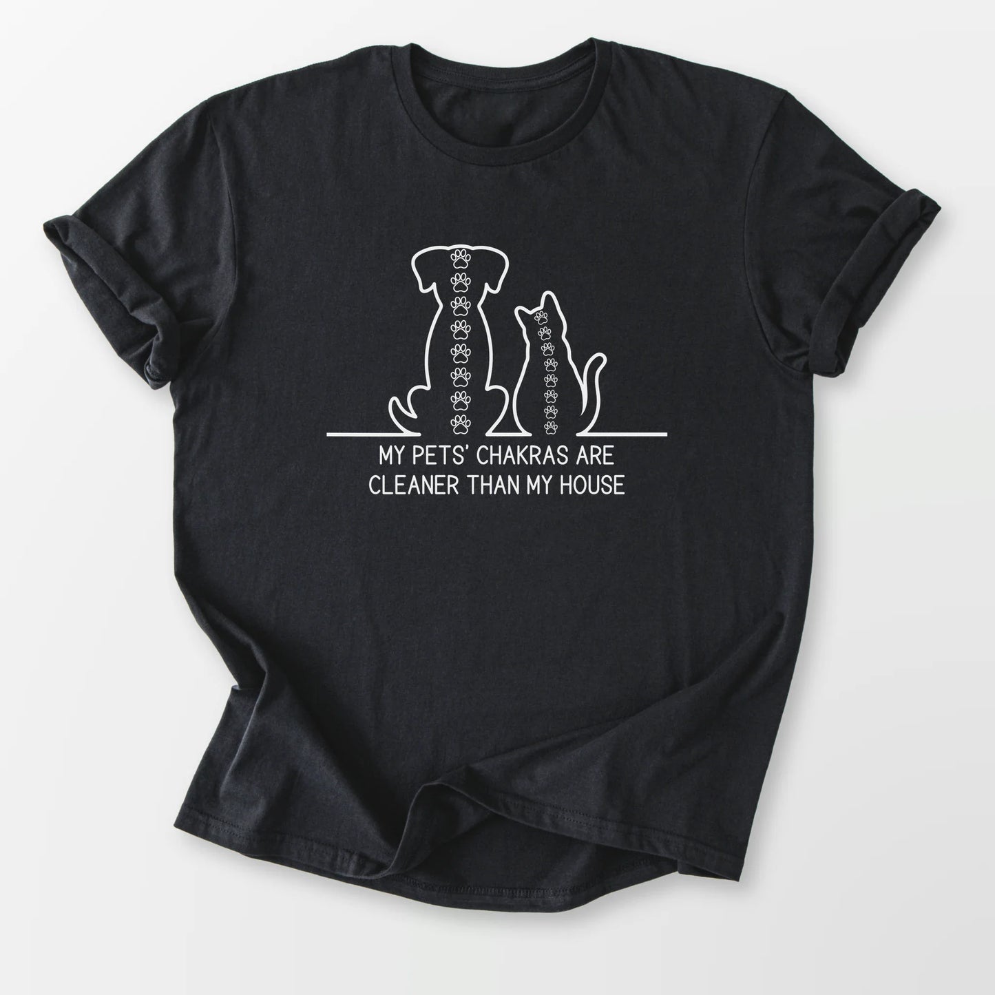 Clean Pet Chakras Tee Black T-Shirt