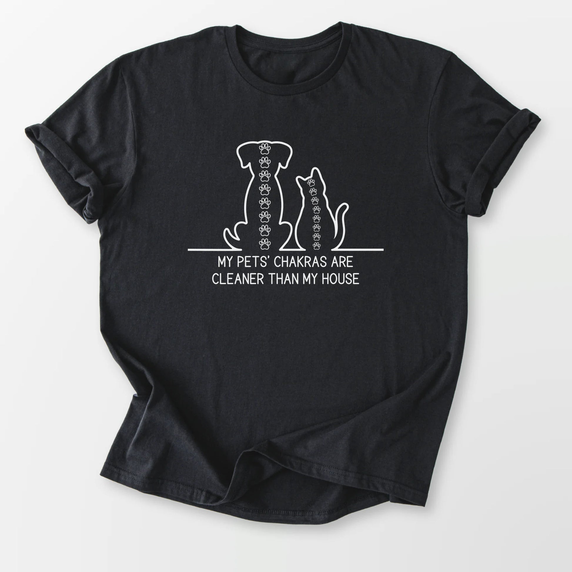 Clean Pet Chakras Tee Black T-Shirt