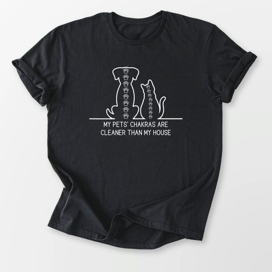 Clean Pet Chakras Tee Black T-Shirt