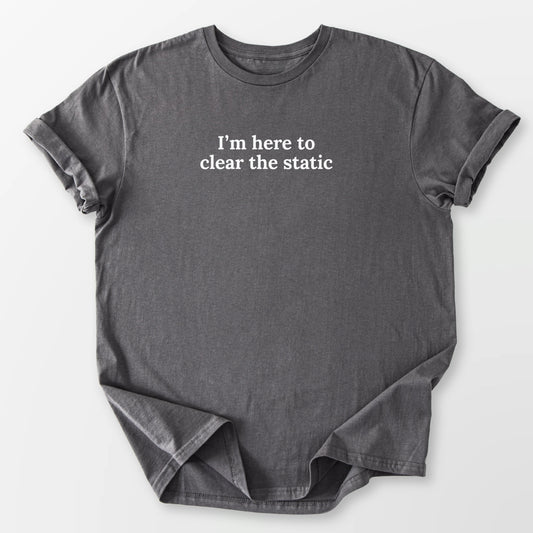 Clear the Static Tee Charcoal T-Shirt