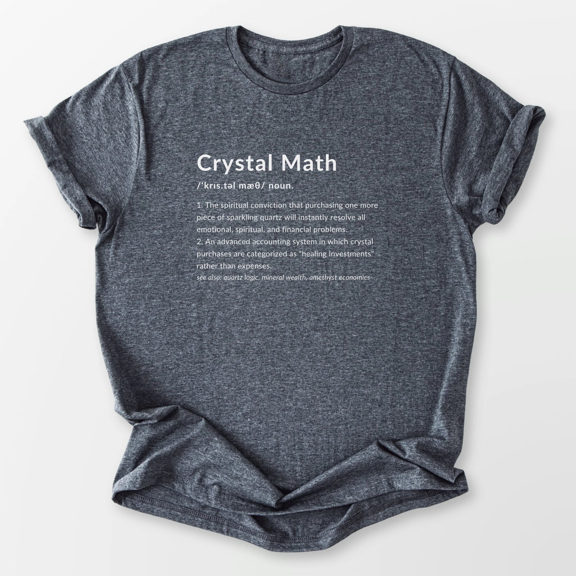 Crystal Math Definition Tee Dark Heather Grey T-Shirt