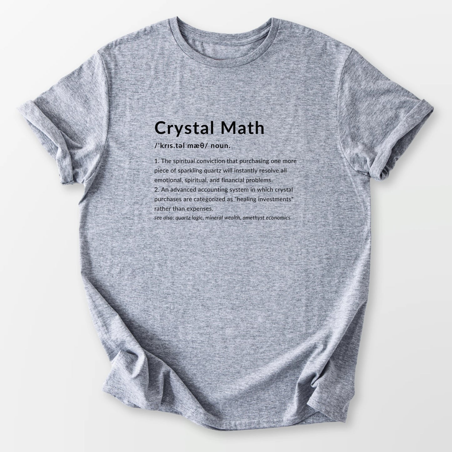 Crystal Math Definition Tee Sport Grey T-Shirt