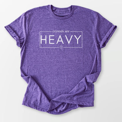 Crystals Are Heavy Tee Heather Purple T-Shirt