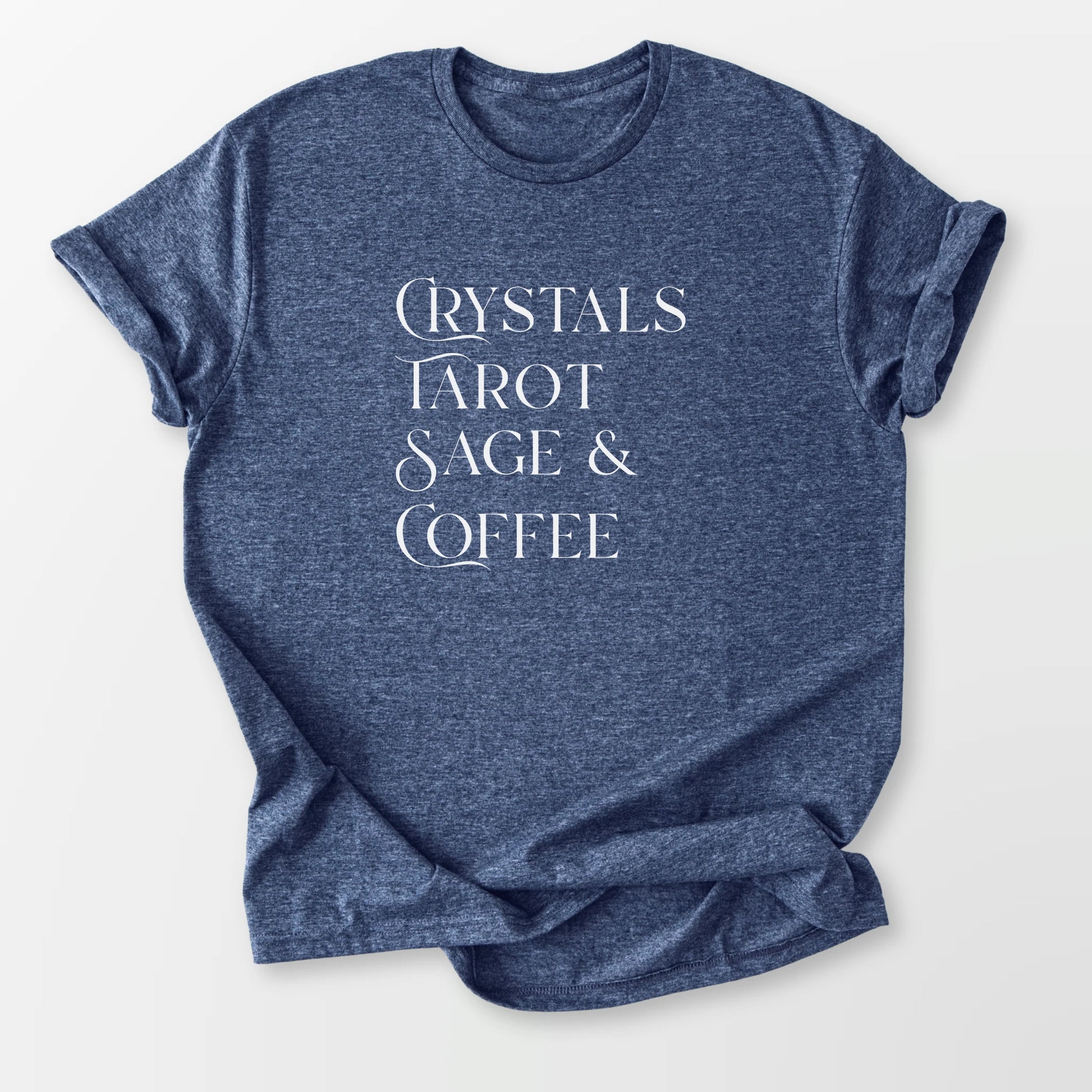 Crystals Sage & Coffee Tee Heather Navy T-Shirt