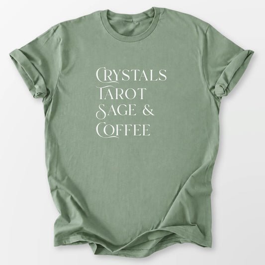 Crystals Sage & Coffee Tee Sage T-Shirt