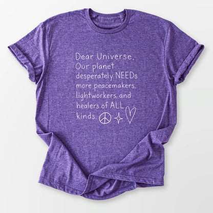 Dear Universe Tee Heather Purple T-Shirt