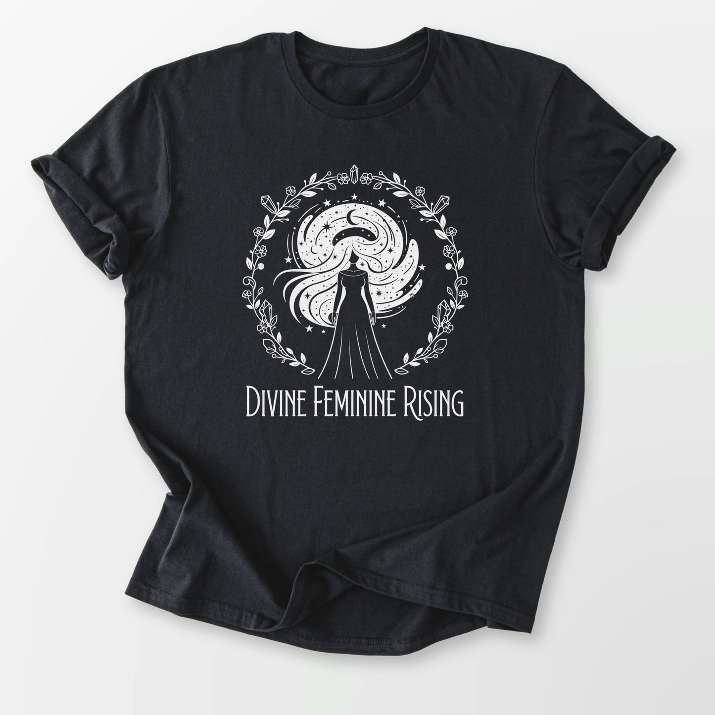 Divine Feminine Rising Tee Black T-Shirt