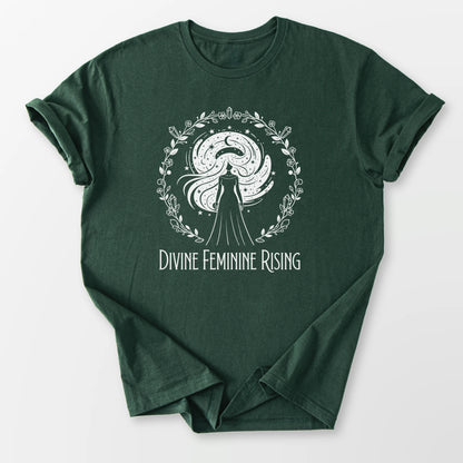 Divine Feminine Rising Tee Forest Green T-Shirt